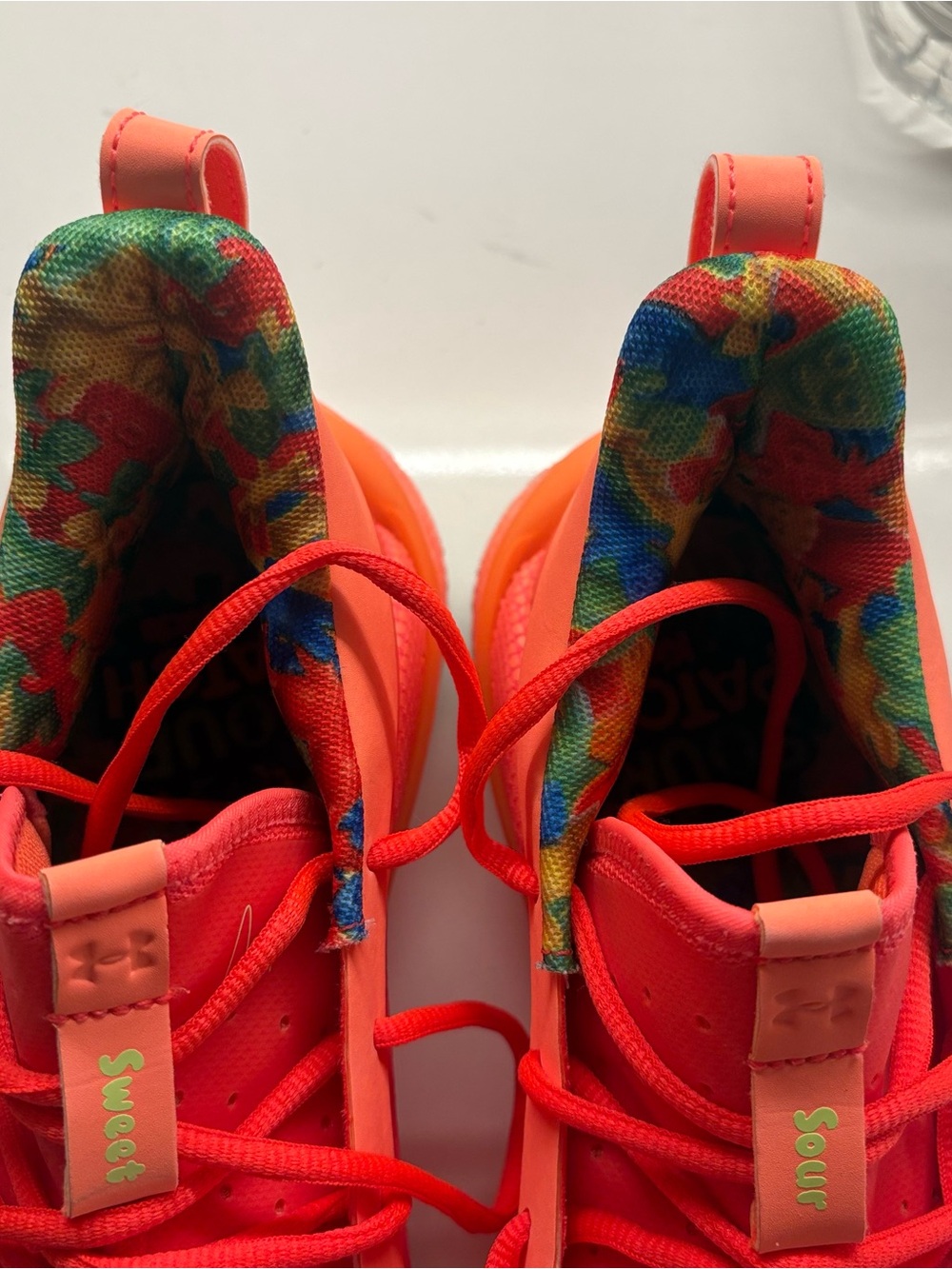 Under Armour x Sour Patch Kids Curry 7 Peach Plasma Basketball Shoes size 10.5 - Picture 8 of 10